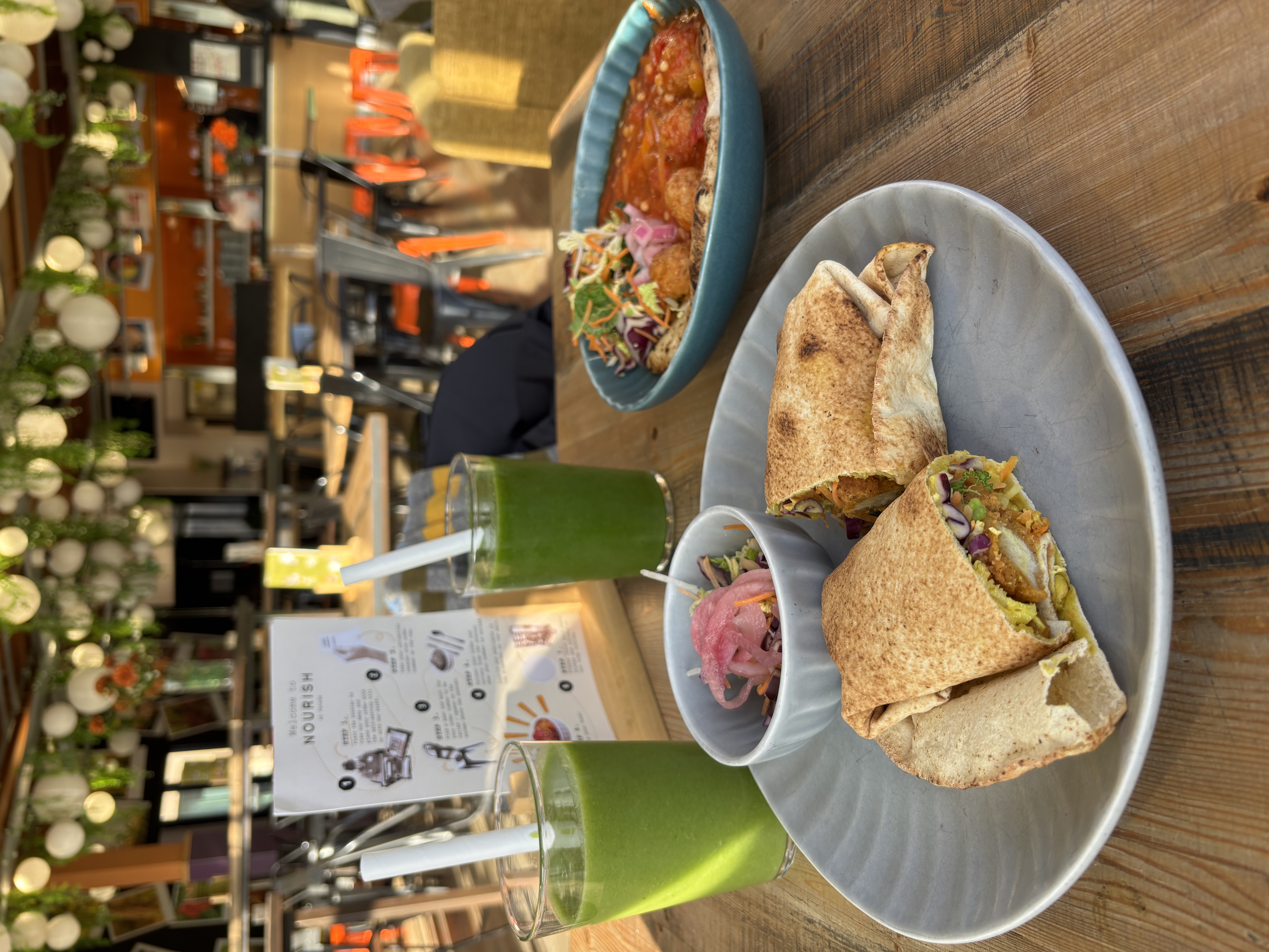 a plate of food on a table