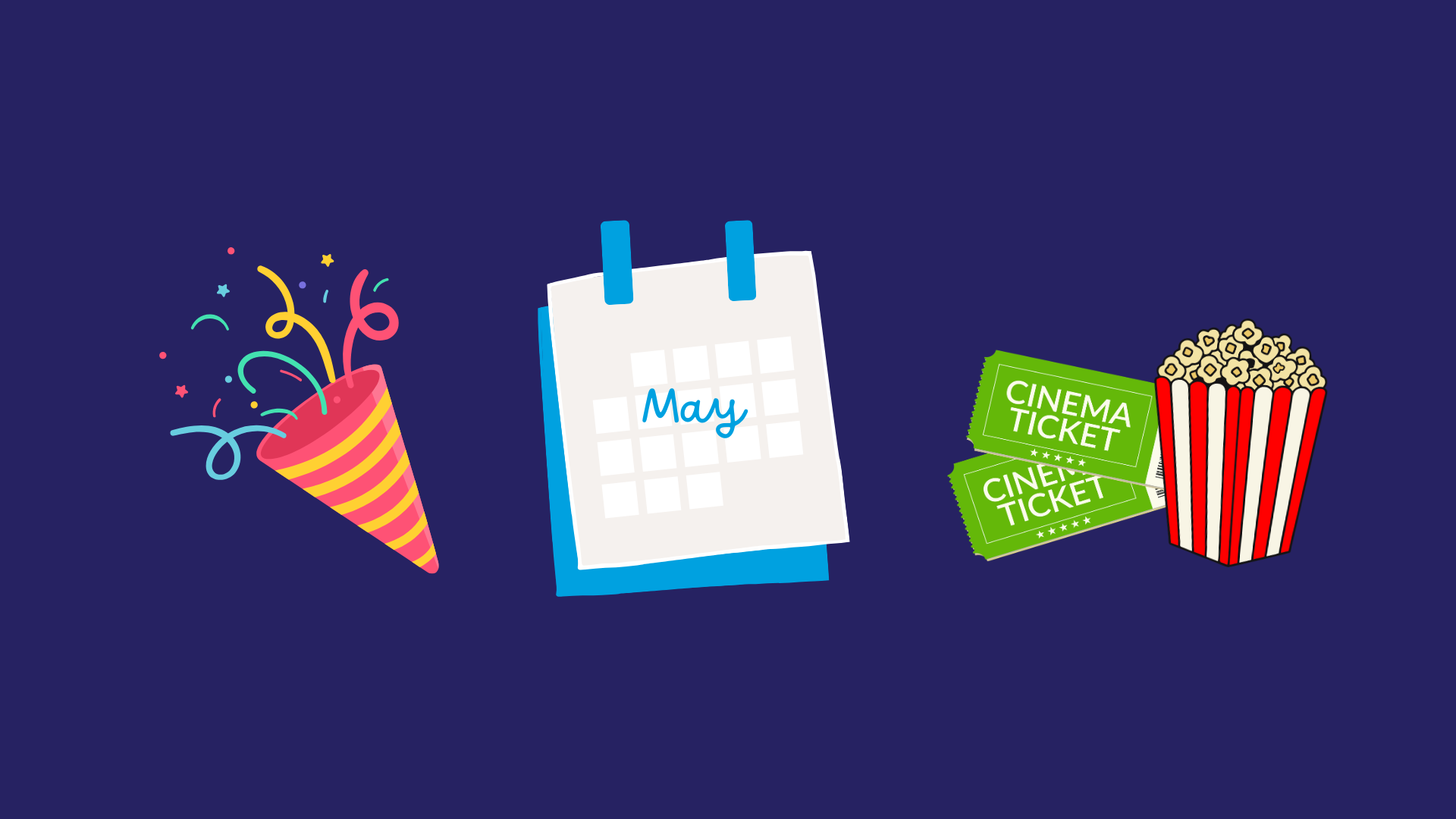 May events calendar graphic
