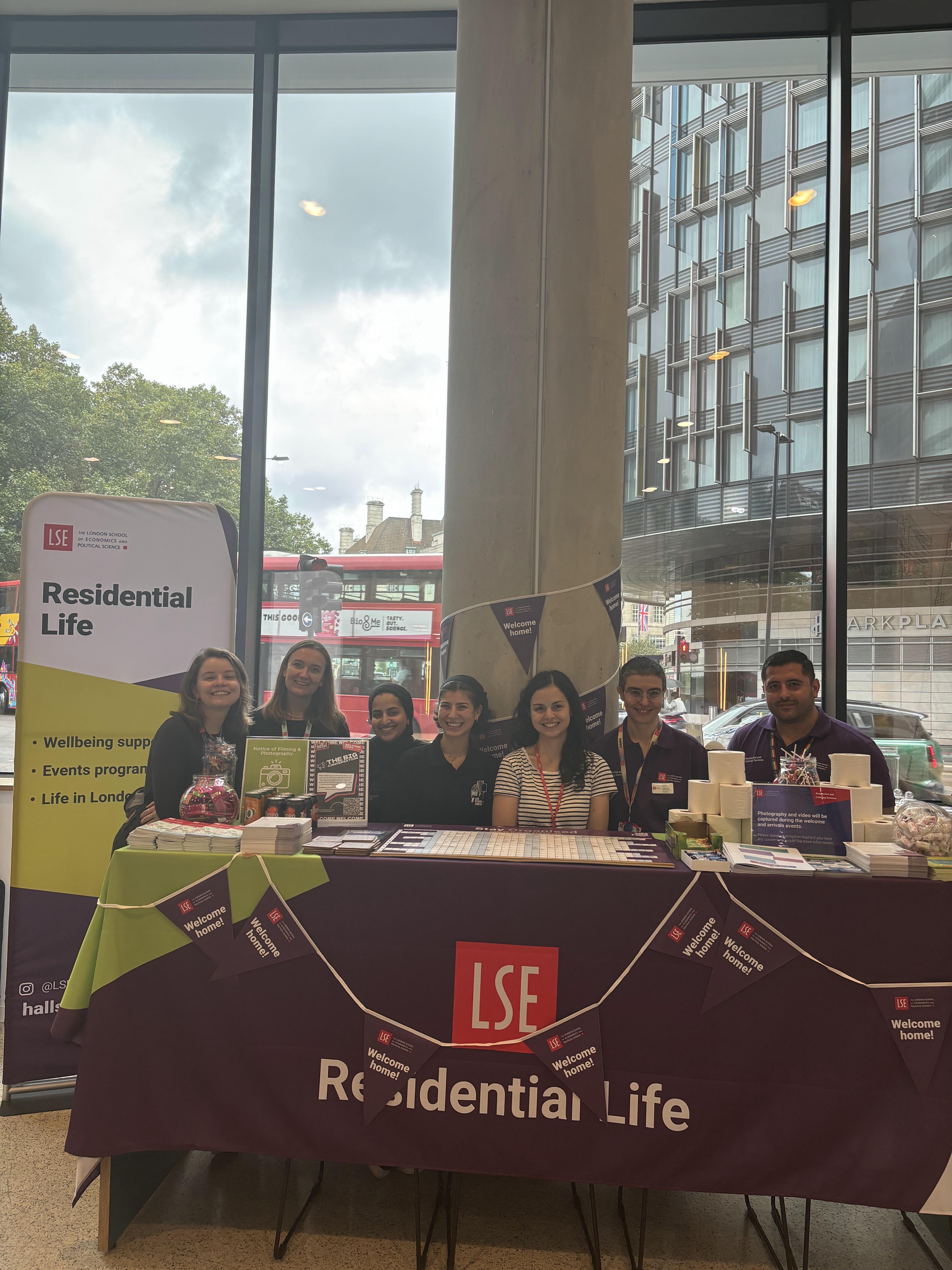 people sat behind a table