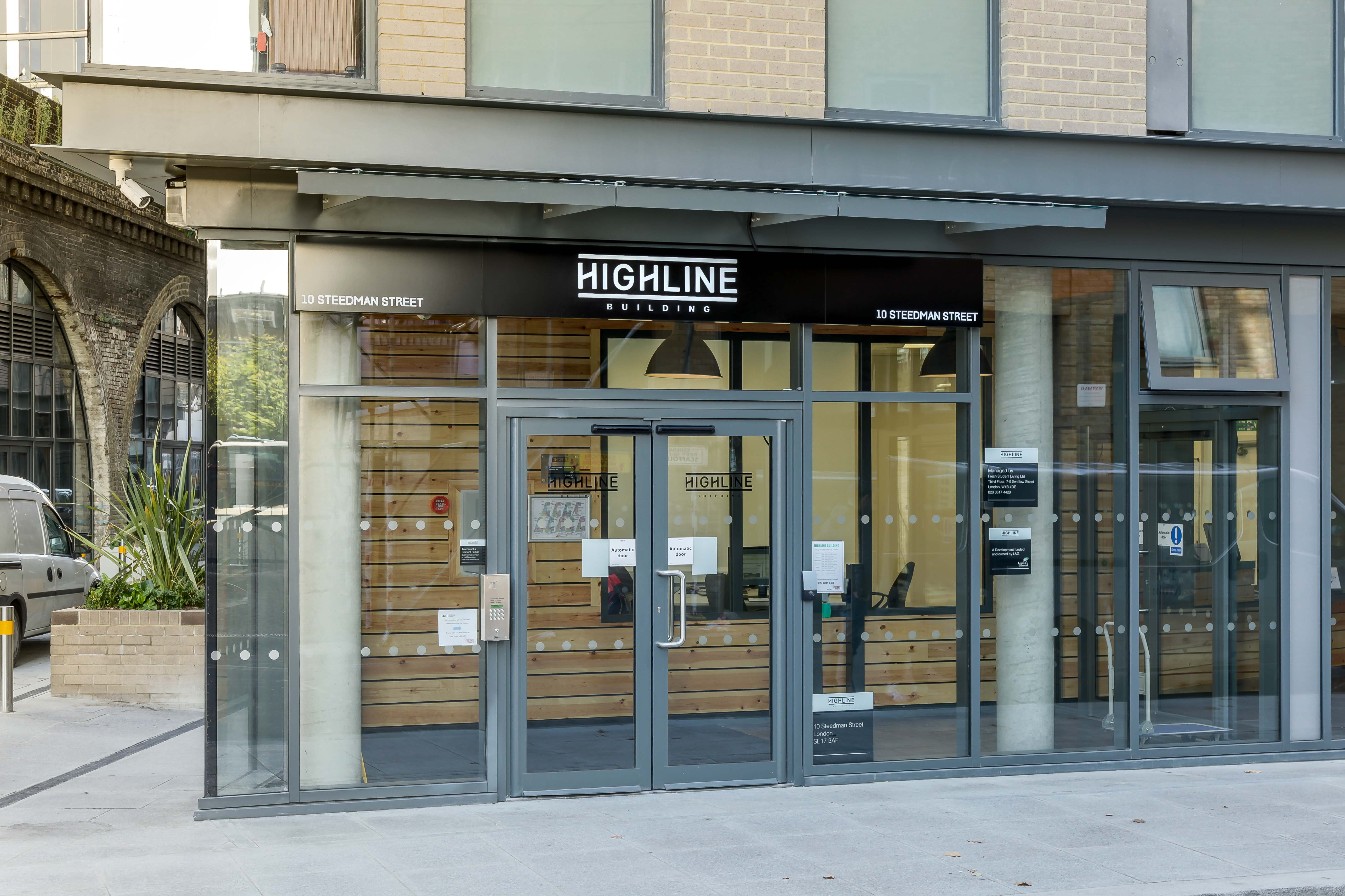 a store in a brick building