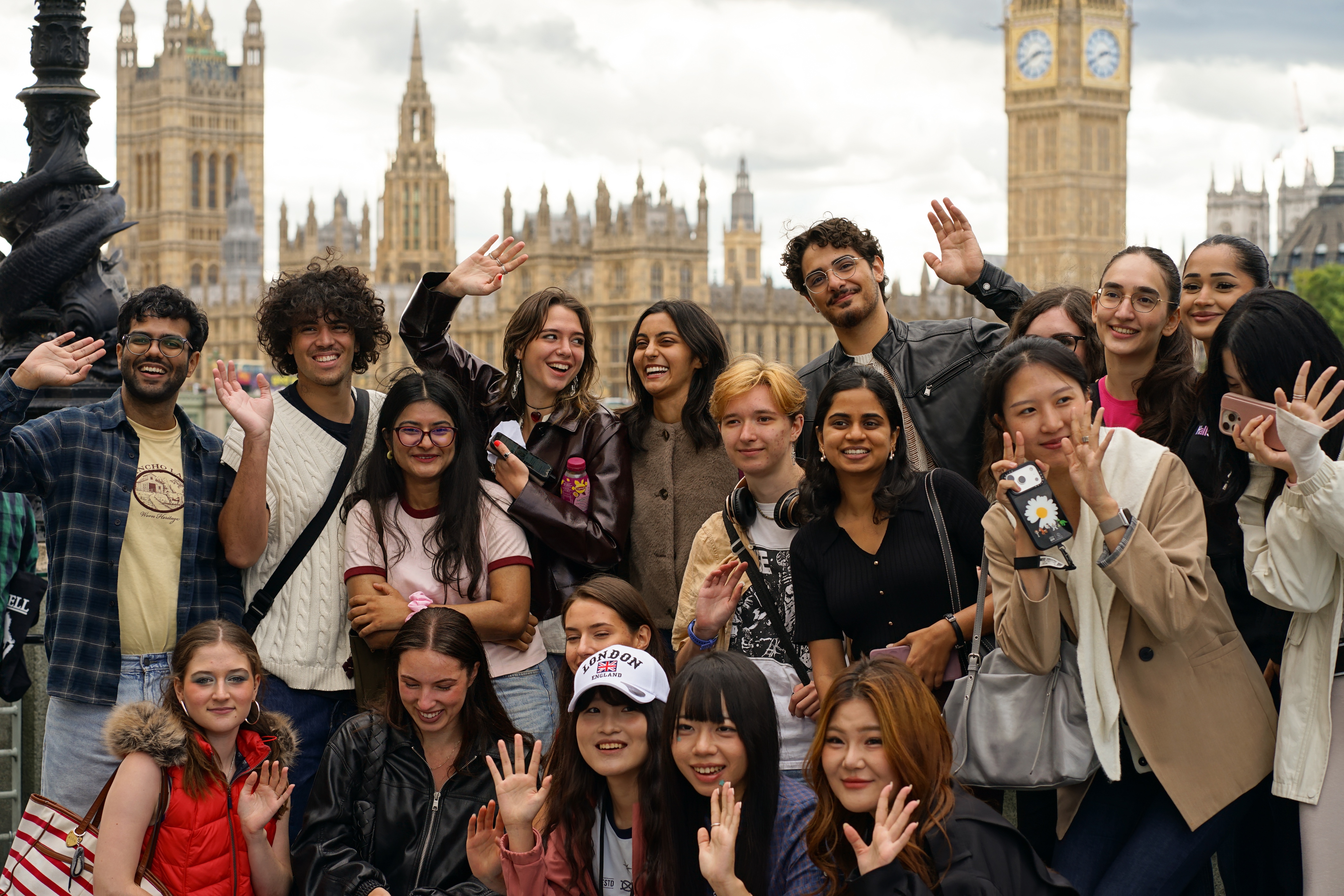 a group of people posing for a photo